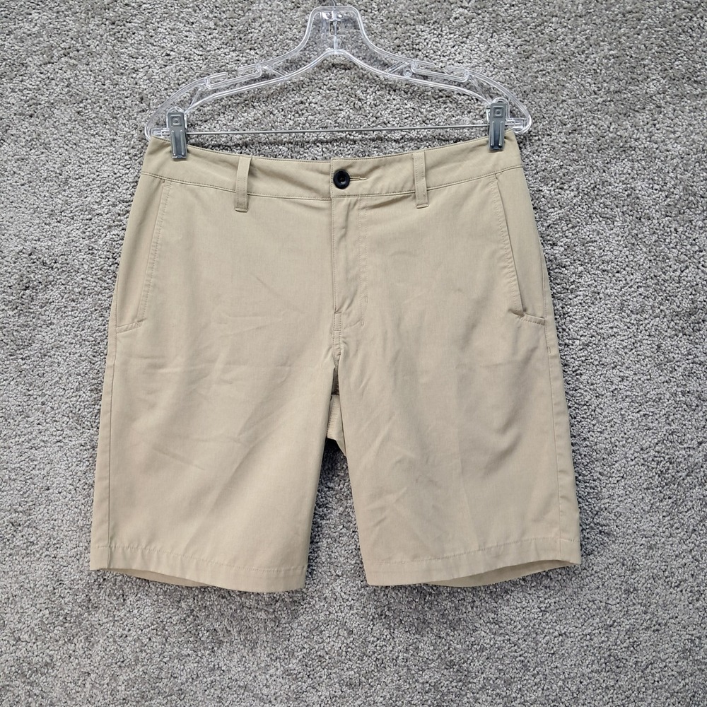 RSQ Mens Mid-Length Hybrid Shorts Tan Khaki Size 30 Above Knee Stretch 8104